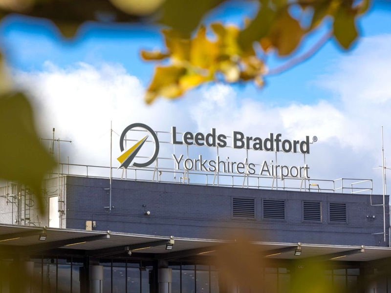 Leeds Bradford Airport terminal sign
